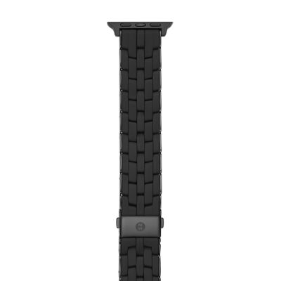 Michele Silicone-Wrapped Bracelet Watchband for Apple Watch Black