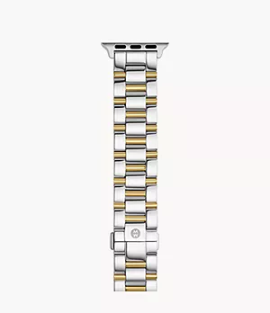 Bracelet en acier inoxydable, bicolore, pour Apple Watch® de 38/40/41 mm et 42/44/45 mm