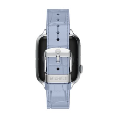 38/40/41/42 mm and 42/44/45/46/49mm Pastel Blue Leather Band for