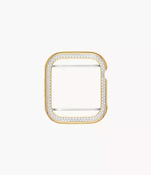 Diamond Case for Apple Watch® in 18k Gold-Plated