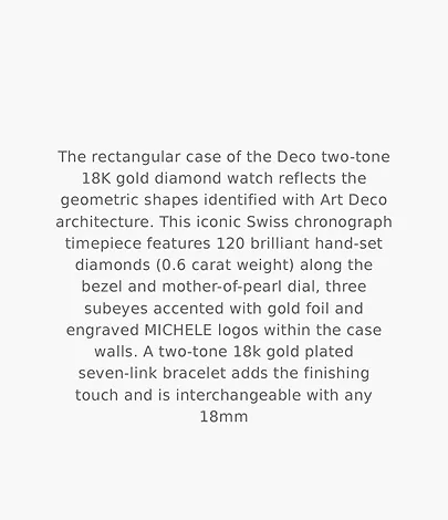 Deco Two-Tone 18k Gold Diamond Watch MWW06A000776 ...