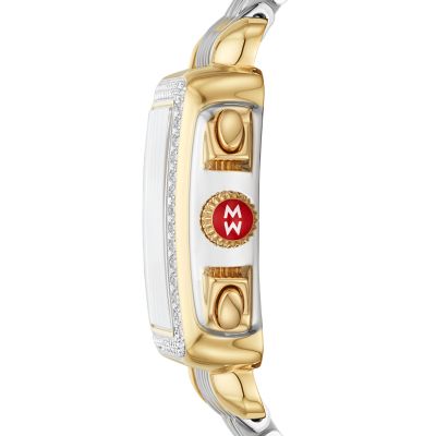 Deco Two Tone 18k Gold Diamond Watch MWW06A000776 MICHELE