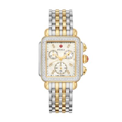 Deco Two-Tone 18k Gold Diamond Watch MWW06A000776 - MICHELE®