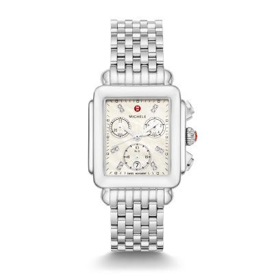 Michele deco 2025 watch with diamonds