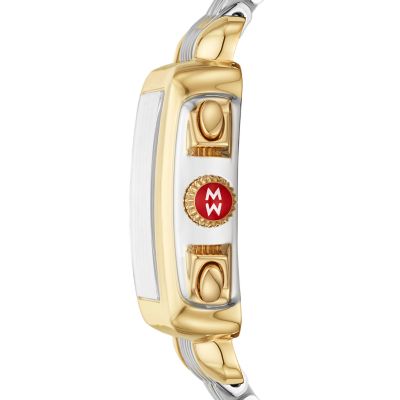 Deco Two Tone 18K Gold Diamond Dial Watch MWW06A000779 MICHELE