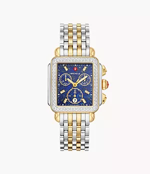 Deco Two-Tone Diamond Stainless Steel Watch