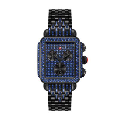 Black michele deco outlet watch