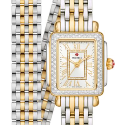 michele watch gold and silver