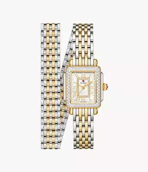 Deco Madison Mini Two-Tone 18k Gold Diamond Watch