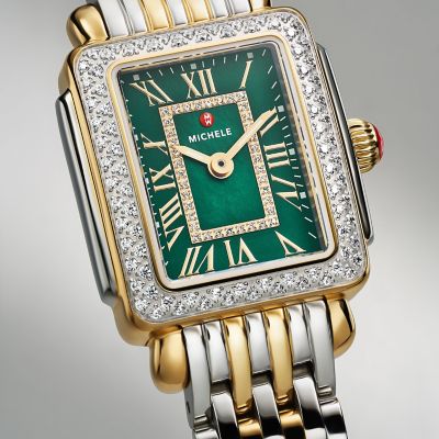 Deco Madison Mini Diamond Two-Tone 18K Gold-Plated Watch