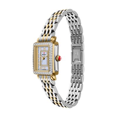 mio ジェントルフルイディディゴールド、アクアメディア MIDO Ocean Star GMT Black Dial Gold-Tone Brown Rubber Strap Watch