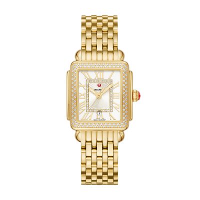 Deco Madison Mid 18K Gold Diamond Watch MWW06G000003 Watch Station