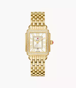 Deco Madison Mid 18K Gold Diamond Watch