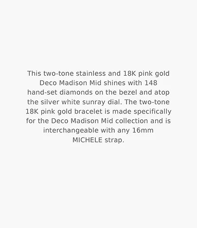 Deco Madison Mid Two-Tone 18K Pink Gold Diamond Watch ...