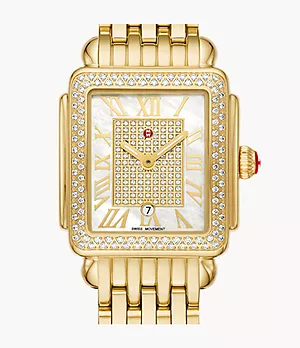 Limited Edition Deco Madison Mid 18K Gold-Plated Diamond Watch