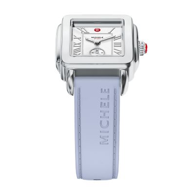 Deco Sport Mid Stainless Steel Pastel Blue Silicone Watch