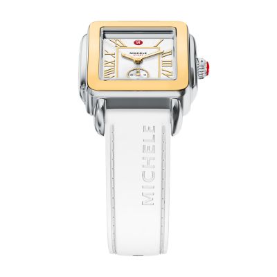 Deco Sport Mid Two-Tone White Silicone Watch MWW06H000007 - MICHELE®