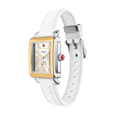 Deco Sport Mid Two-Tone White Silicone Watch MWW06H000007 - MICHELE®