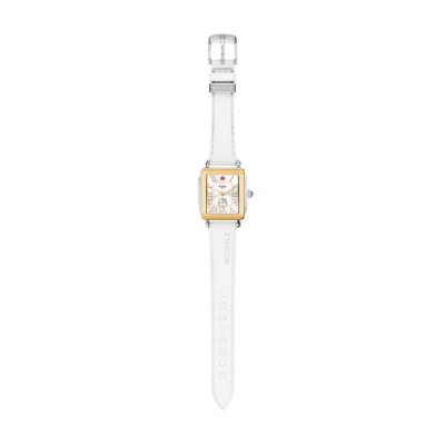 Deco Sport Mid Two-Tone White Silicone Watch MWW06H000007 - MICHELE®