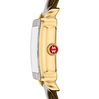 Deco Sport Mid Tort Brown Leather Watch MWW06H000011 - MICHELE®