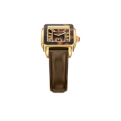 Deco Sport Mid Tort Brown Leather Watch MWW06H000011 - MICHELE®