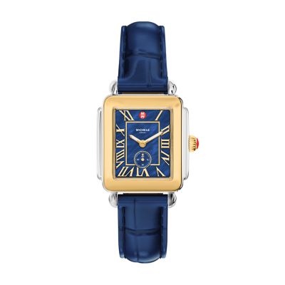 Deco Sport Mid Navy Leather Watch