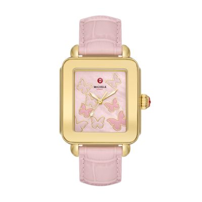 Pink michele watch hotsell