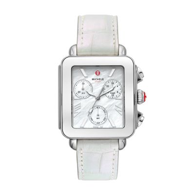 Michele watch white discount band