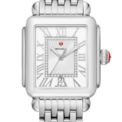 Deco Madison Stainless Diamond Dial Watch