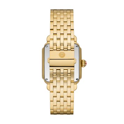 Deco Madison 18K Gold Plated Diamond Watch MWW06T000161 MICHELE