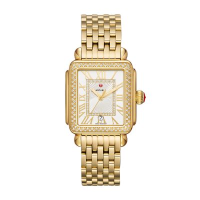 Deco Madison 18K Gold Diamond Watch MWW06T000161 MICHELE