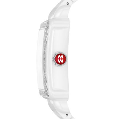 Michele white ceramic online watch