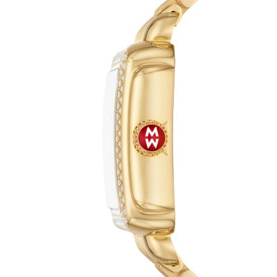 Limited Edition Deco 18K Gold Plated Diamond Watch MWW06T000252