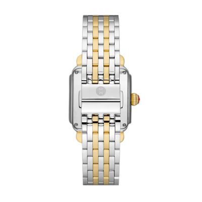 Deco Madison Two Tone 18K Gold Plated Diamond Watch MWW06T000266