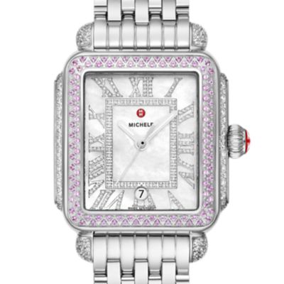 Limited Edition Deco Madison Pink Sapphire Stainless Steel Watch