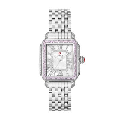 Limited Edition Deco Madison Pink Sapphire Stainless Steel Watch