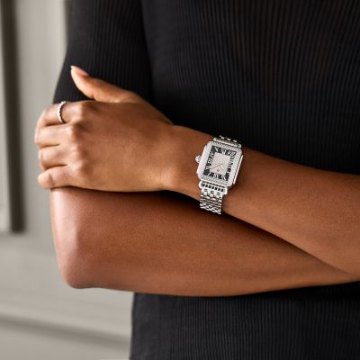 michelle♡ Limited Edition Deco Diamond Pink Sapphire Stainless Steel