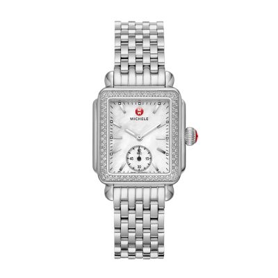 Deco Mid Stainless Diamond Dial Watch MWW06V000002 - MICHELE®