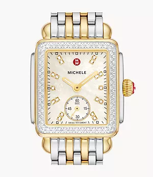 Deco Mid Two-Tone Diamond Stainless Steel Watch
