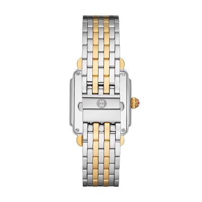 michelle♡ Deco Mid Two-Tone 18K Gold-Plated Diamond Watch MWW06V000123