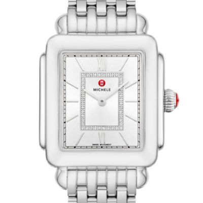 Deco II Stainless Diamond Dial Watch
