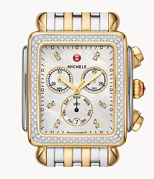 Special-Edition Deco XL Two-Tone 18K Gold Diamond Dial watch