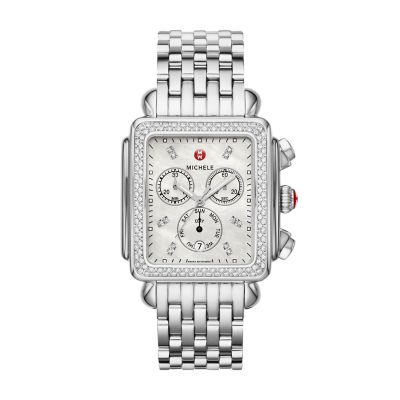 Deco XL Stainless Steel Diamond Watch