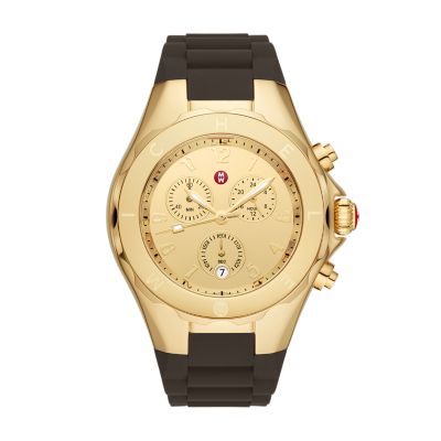 Michele black and hotsell gold jelly bean watch