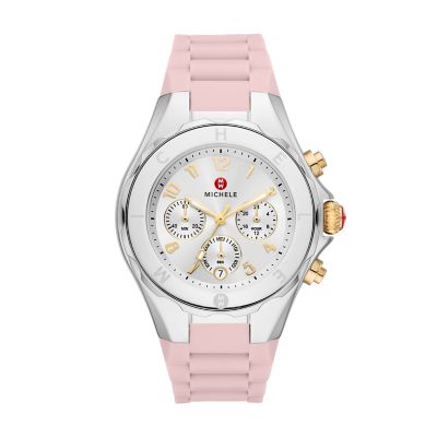 Michele discount pink watch