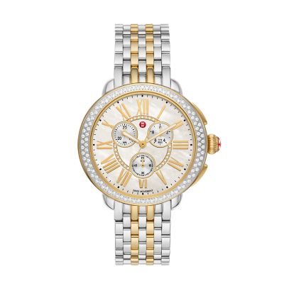 Michele watch hot sale two tone