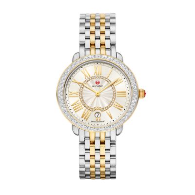 Michele watch round on sale face with diamonds