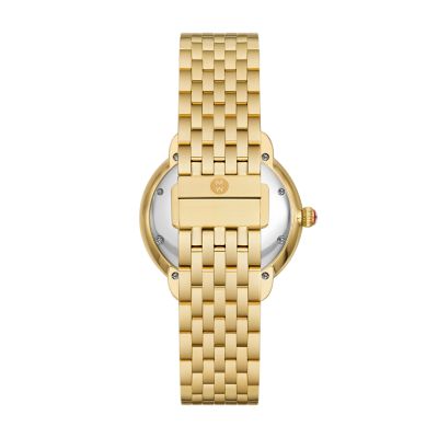 Gold michele watch hotsell