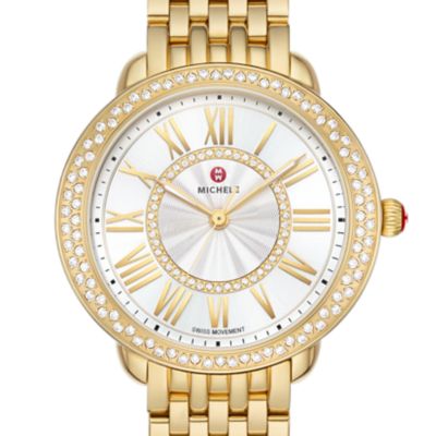Serein Mid 18k Gold-Plated Diamond Watch