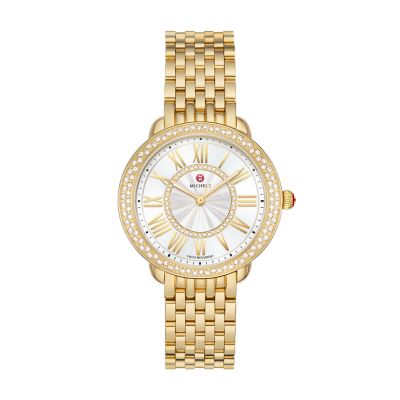 Serein Mid 18k Gold Plated Diamond Watch MWW21B000161 MICHELE